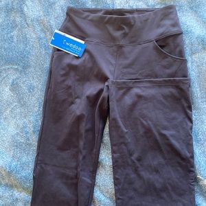 NWT, black, ankle length flare leggings